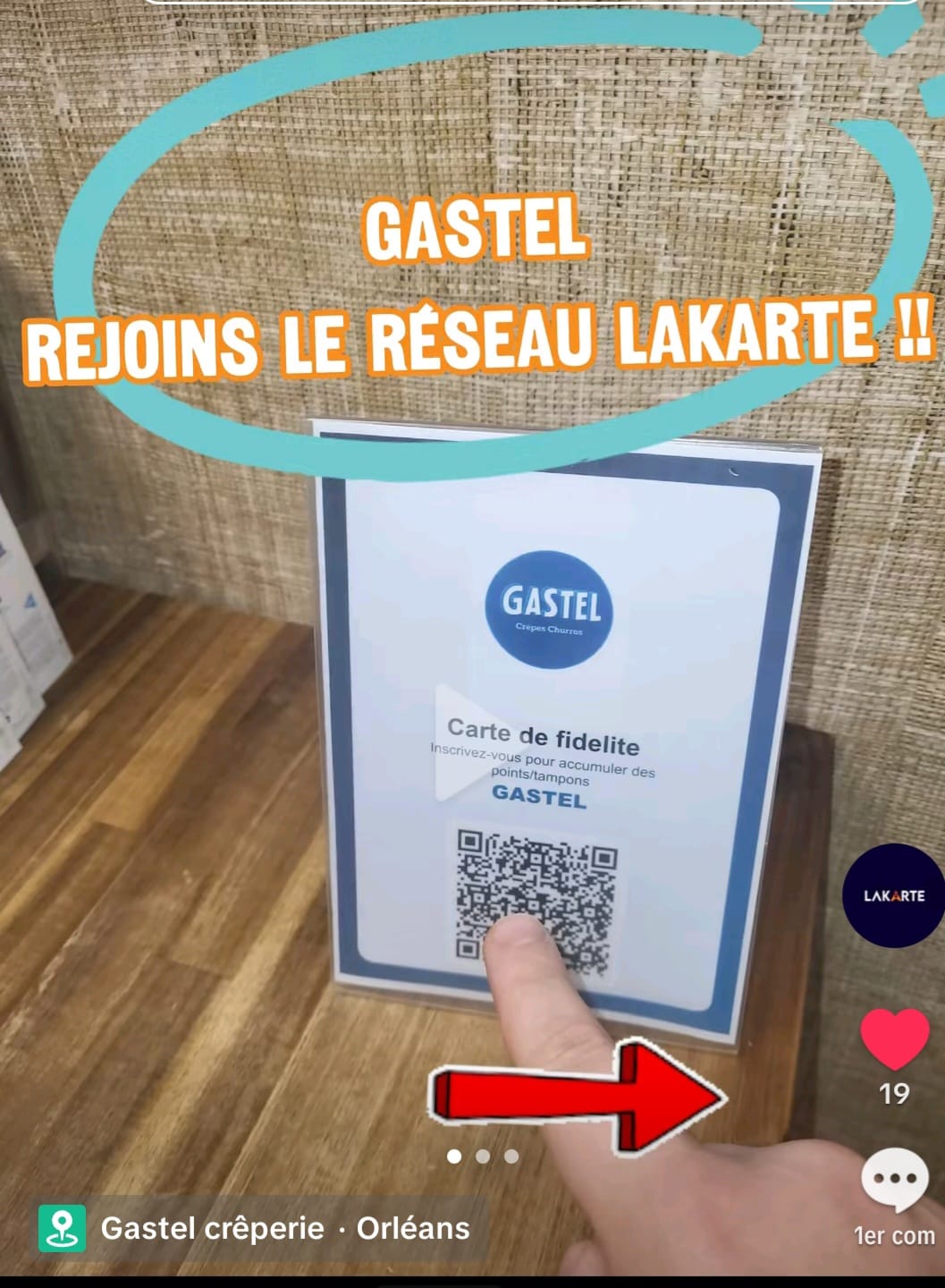Scan du QR code en boutique