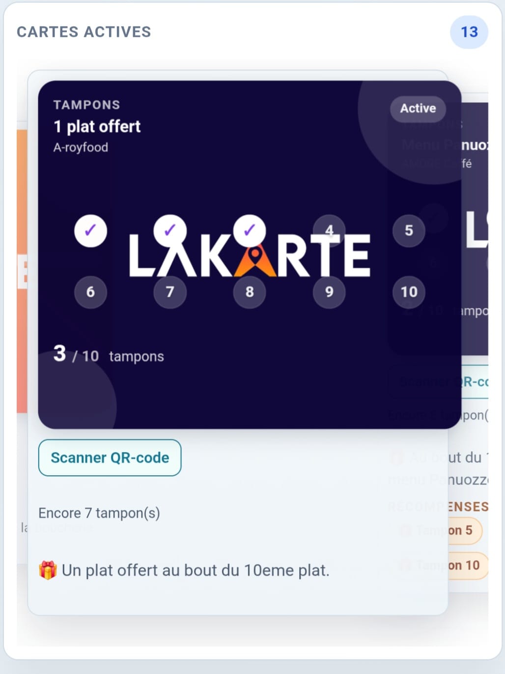 Carte à tampons classique